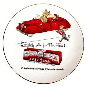 Kraft Food Post Cereal Post Tens Collector Plate 2002 2003 United Way‎ VTG Rare